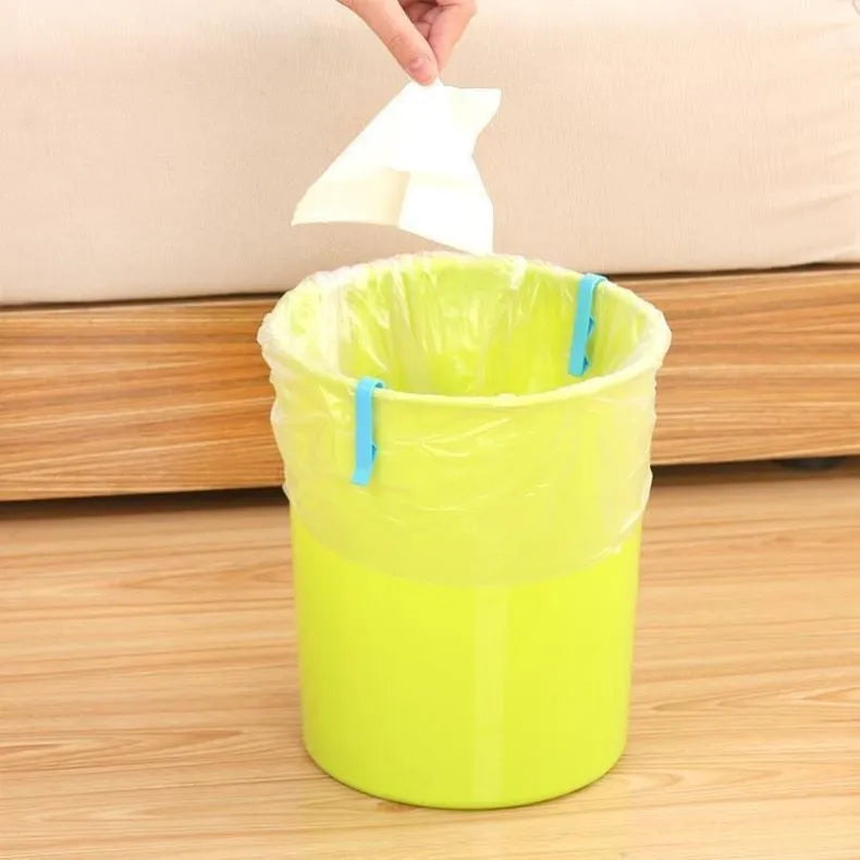 PP plastic non-slip clip for fixing bin liners to the side of a rubbish bin