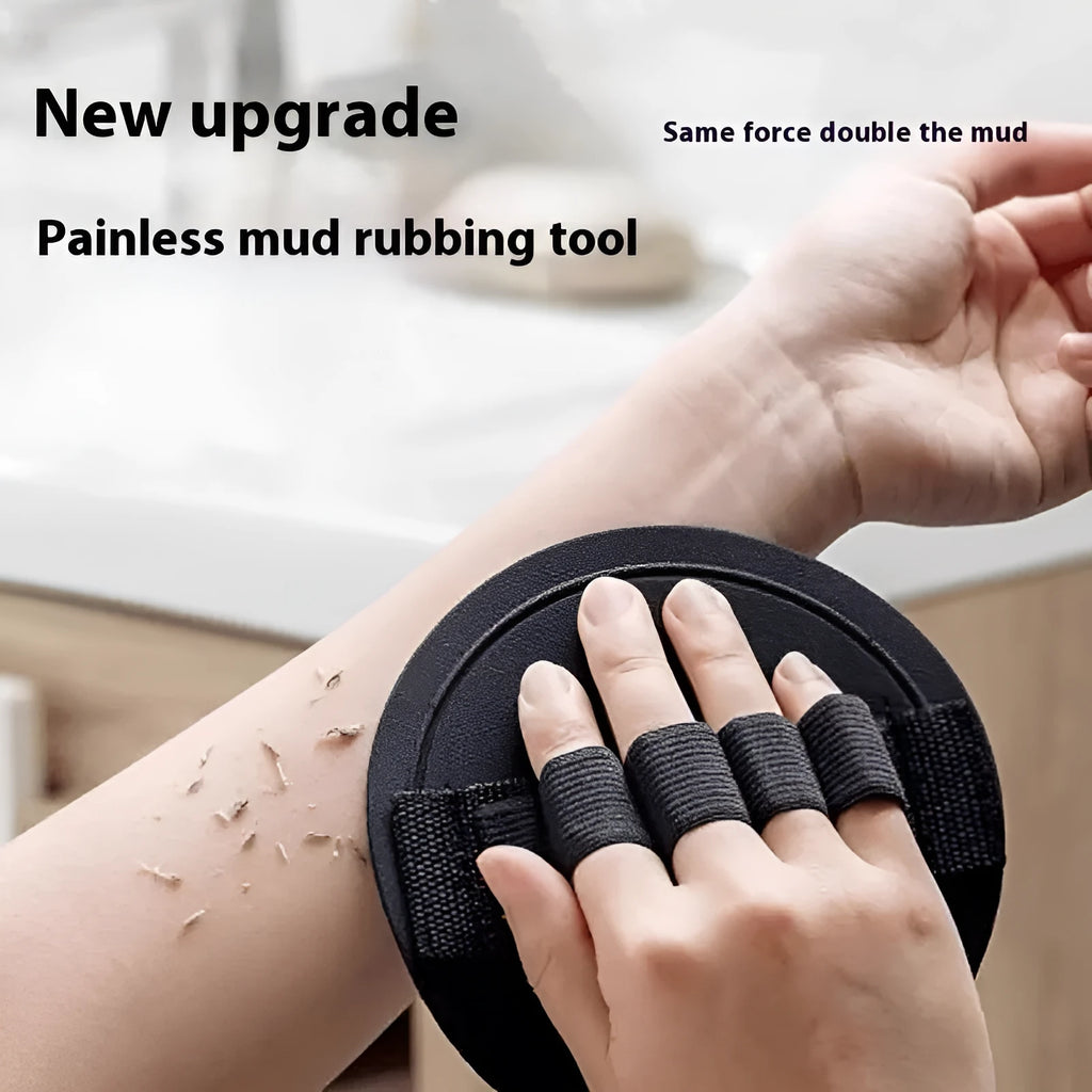 Round rubber finger massage bath gadget with bath towel