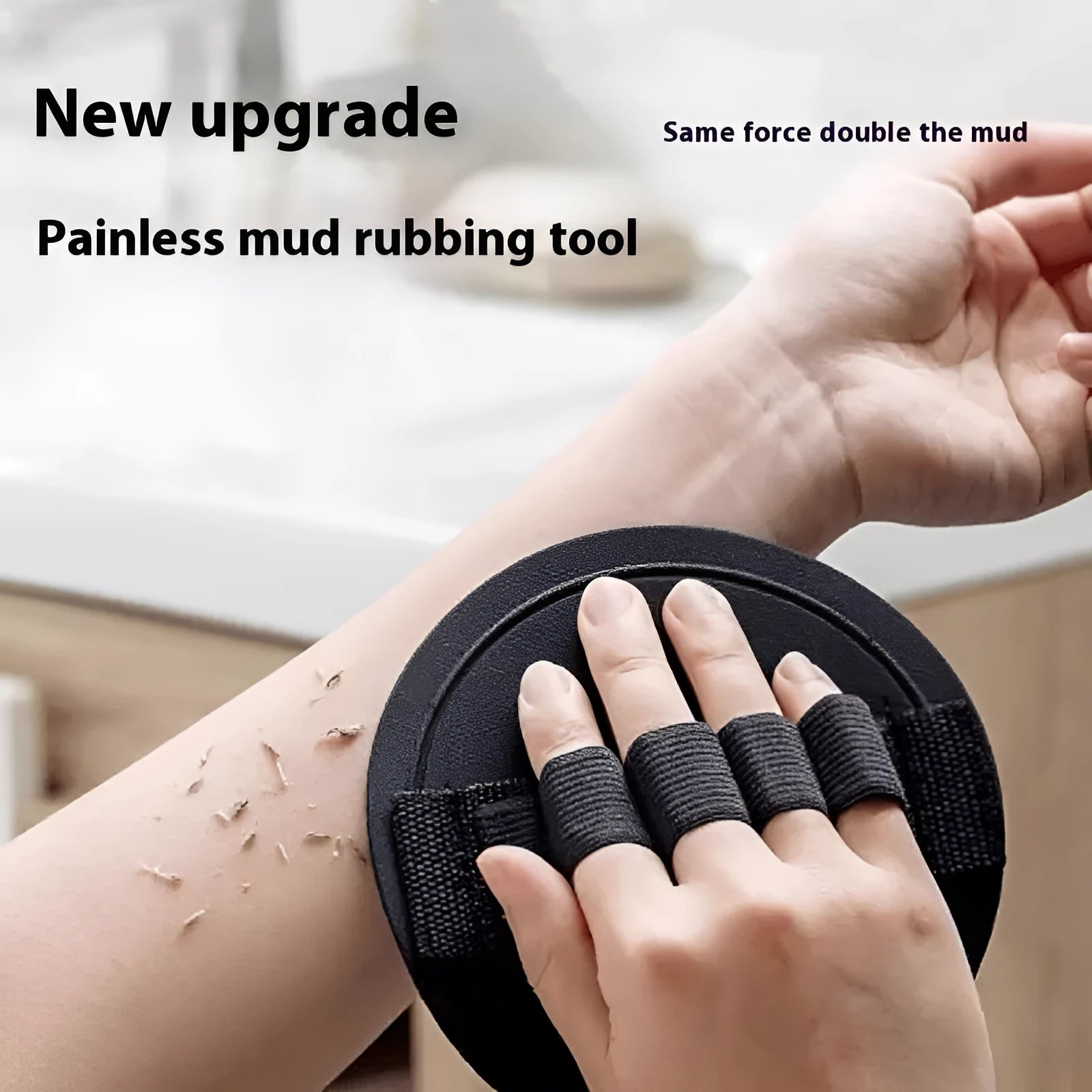 Round rubber finger massage bath gadget with bath towel