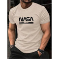 Men's slim-fit short sleeve cotton t-shirt in solid colour with straight cut design
