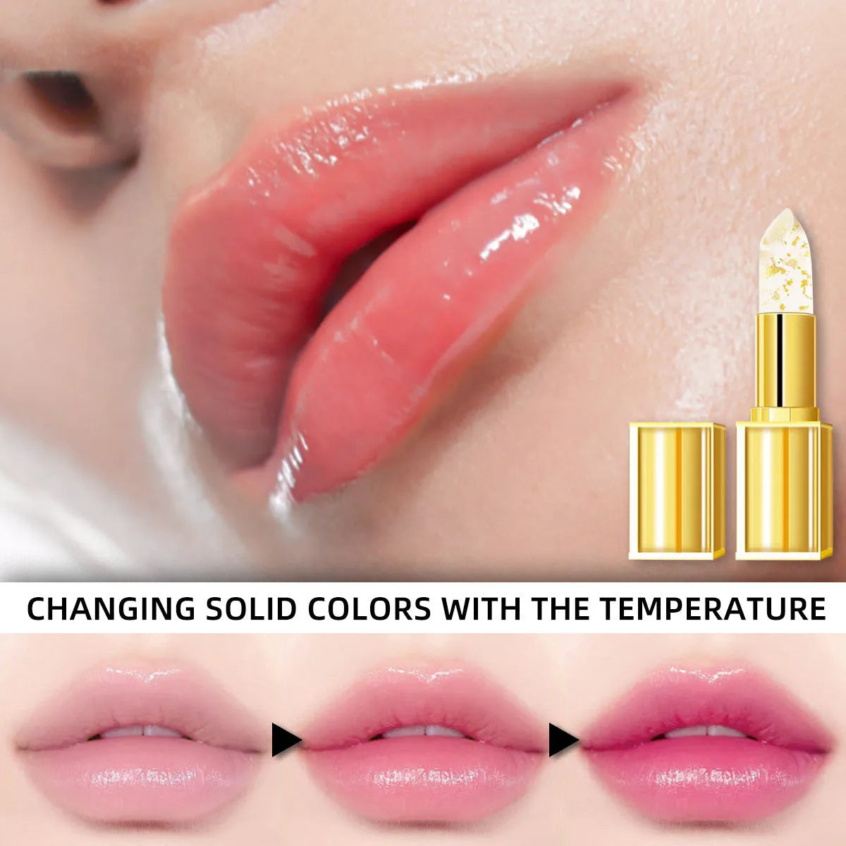 YB1001 warm colour-changing anti-smudge lipstick with 3.5g content