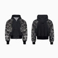 Women's printed polyester hoodie and loose-fit trousers co-ordinated streetwear set