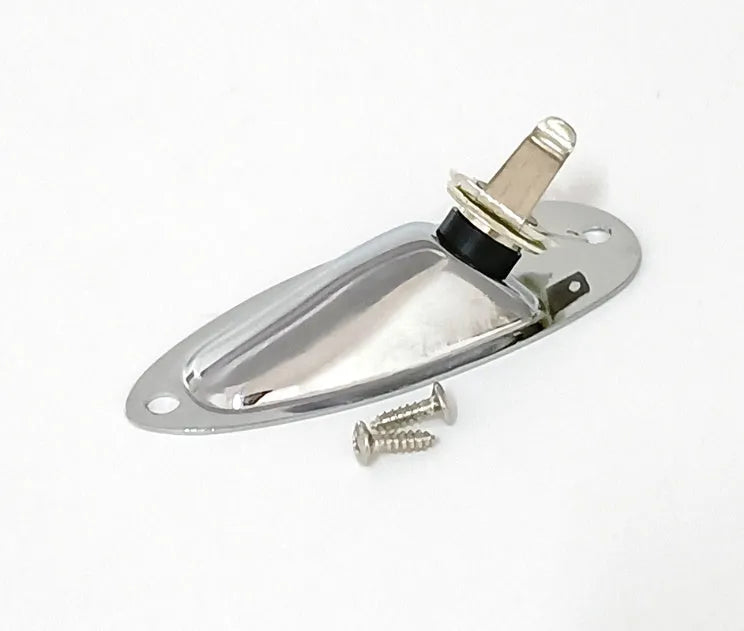 Electric guitar ST boat socket replacement part in black or silver alloy construction