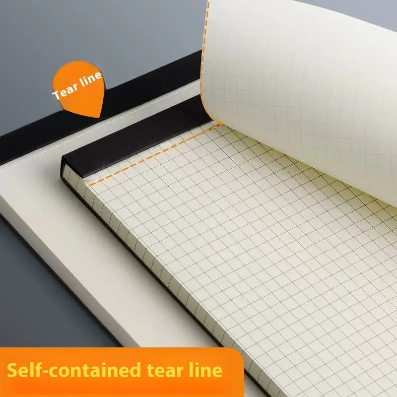A5 and B5 writing pads with 80 wood-free paper sheets in grid, lined and blank page styles
