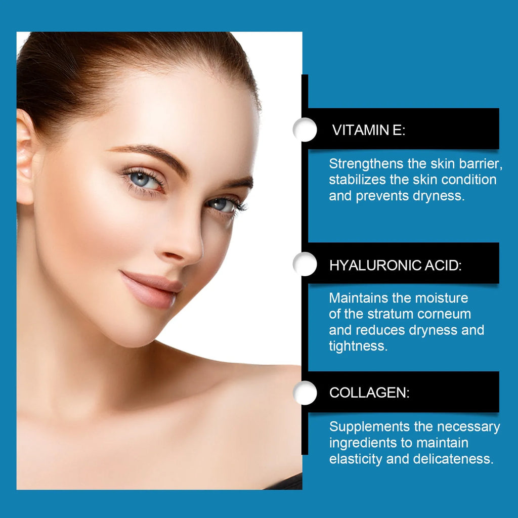 Five forehead skin care patches with non-woven fabric containing vitamin E and hyaluronic acid