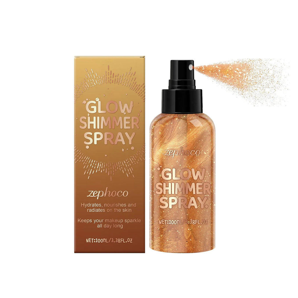 100ml shiny body spray bottle for temporary skin glitter decoration with mica particles