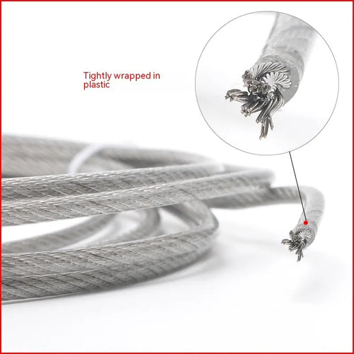 304 stainless steel coated anti-theft security cable on a 1 metre reel.