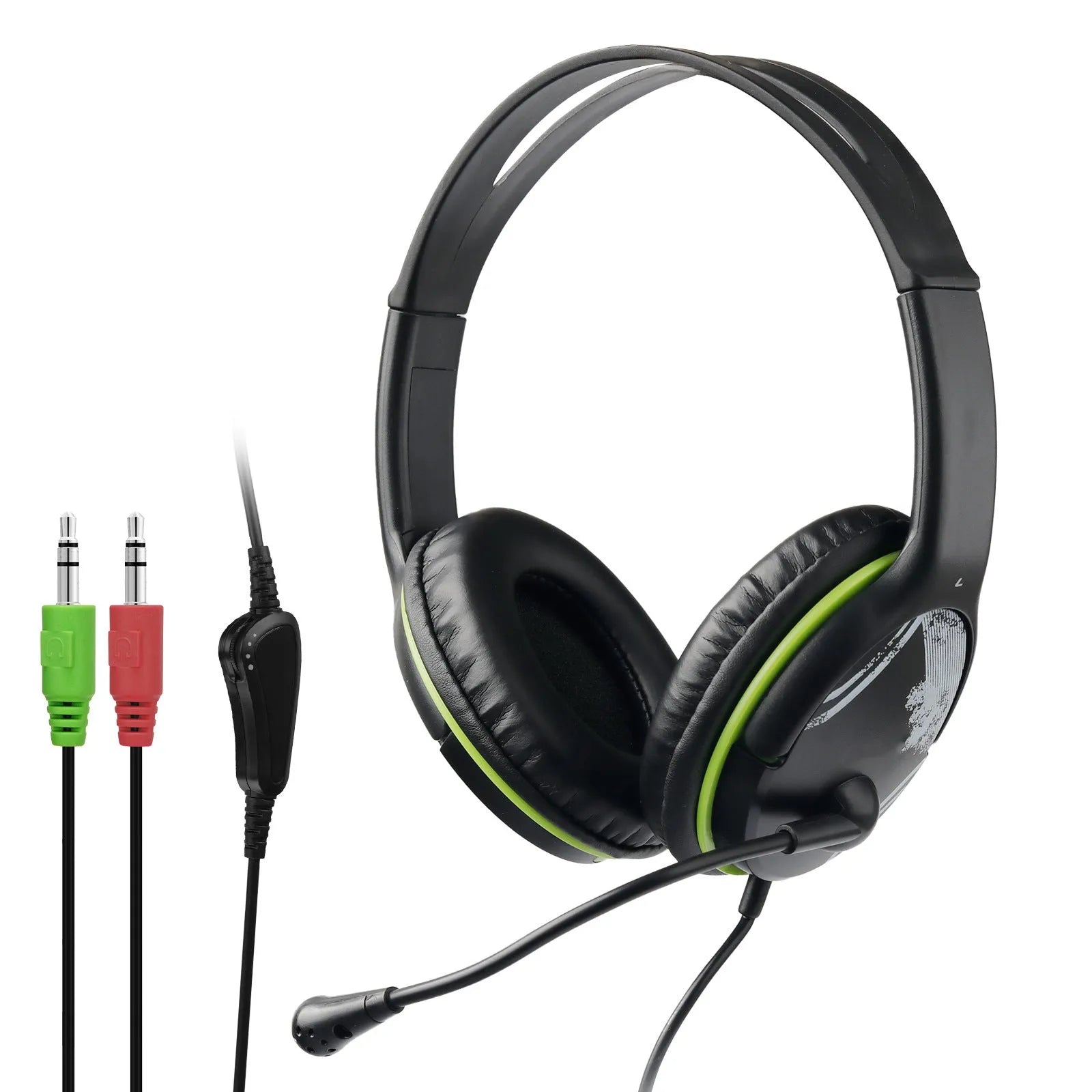Wired PC headset with headband, 40mm speakers, black colour, PU earmuffs