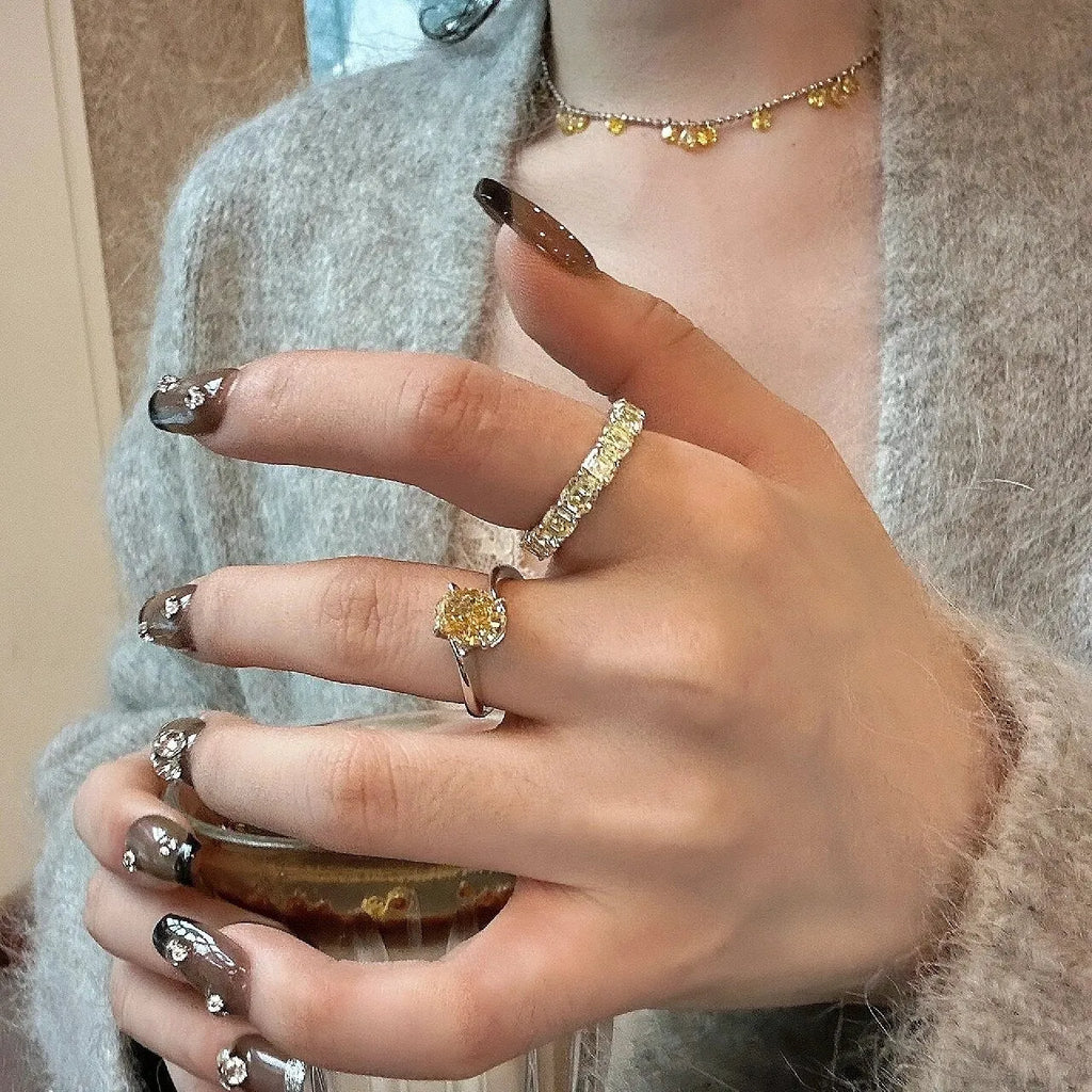 Women's yellow rock sugar ring, copper, Seiko treatment, available in sizes No 5 to No 8