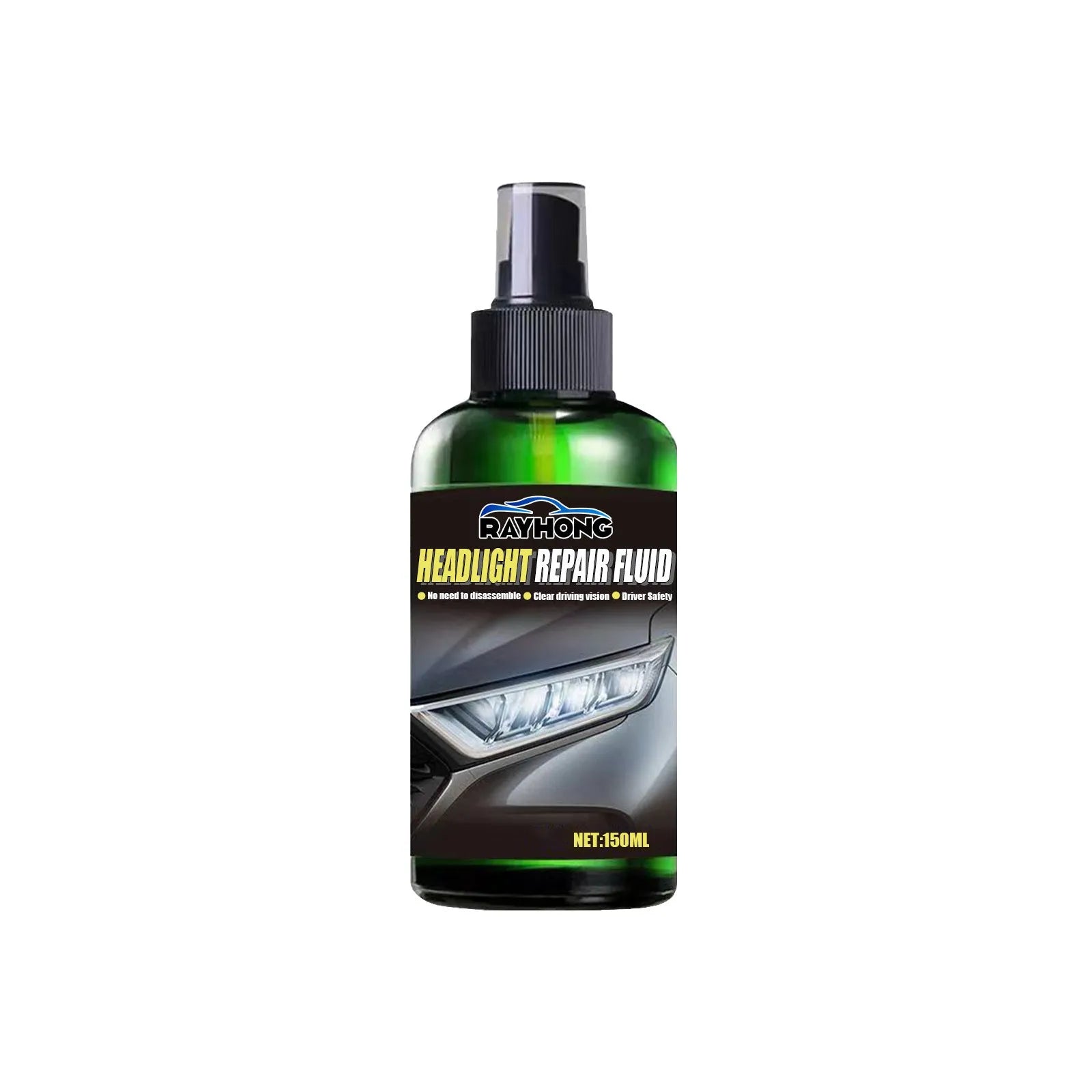 150ml bottle of car headlight repair liquid for restoring faded plastic lenses