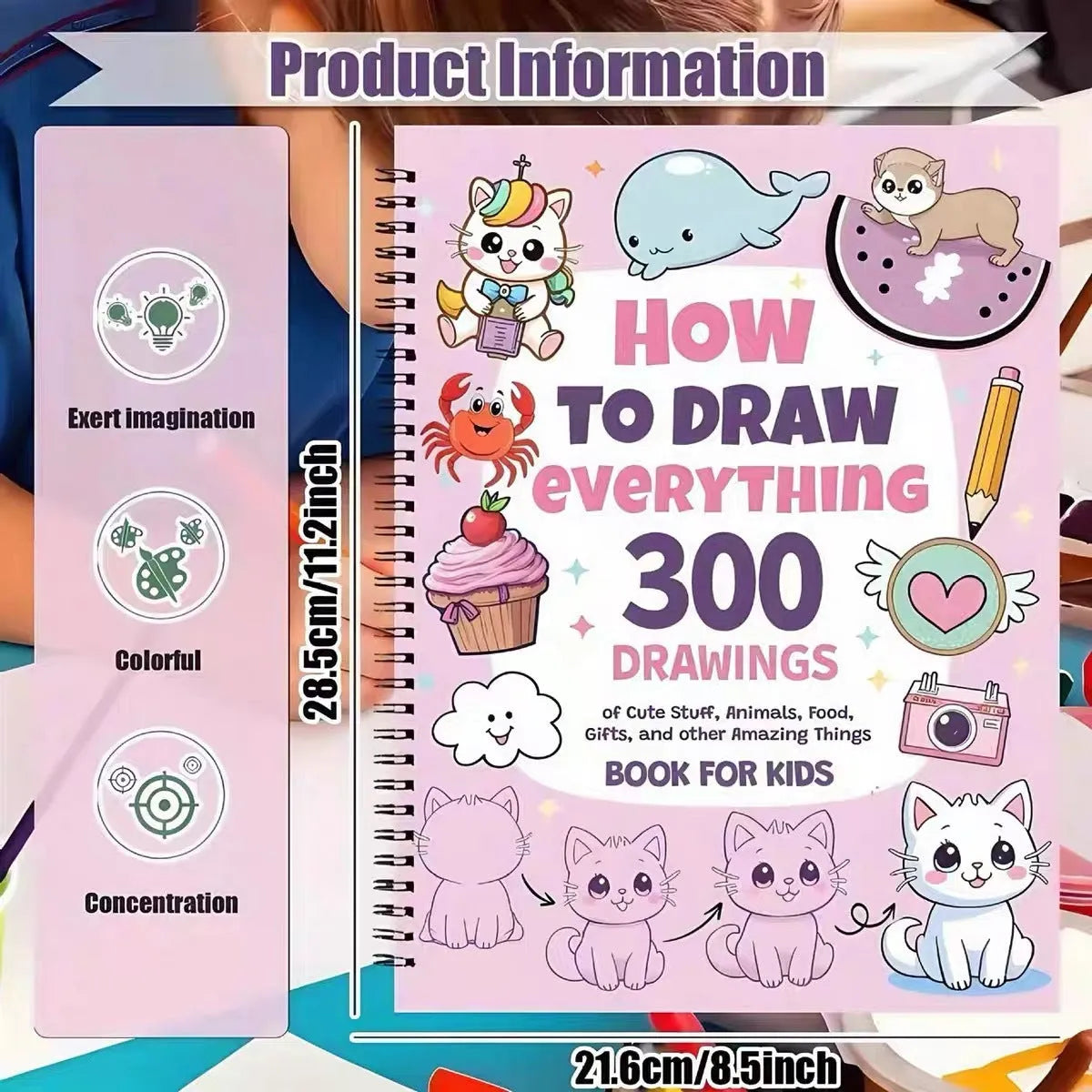 How To Draw Everything Painting Book with decomposition drawing guide, coated paper, 28.5 x 21 cm, Decomposition Drawing Book cover