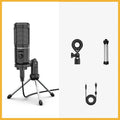 PM461 coloured USB condenser microphone on included tripod with shock mount and USB cable
