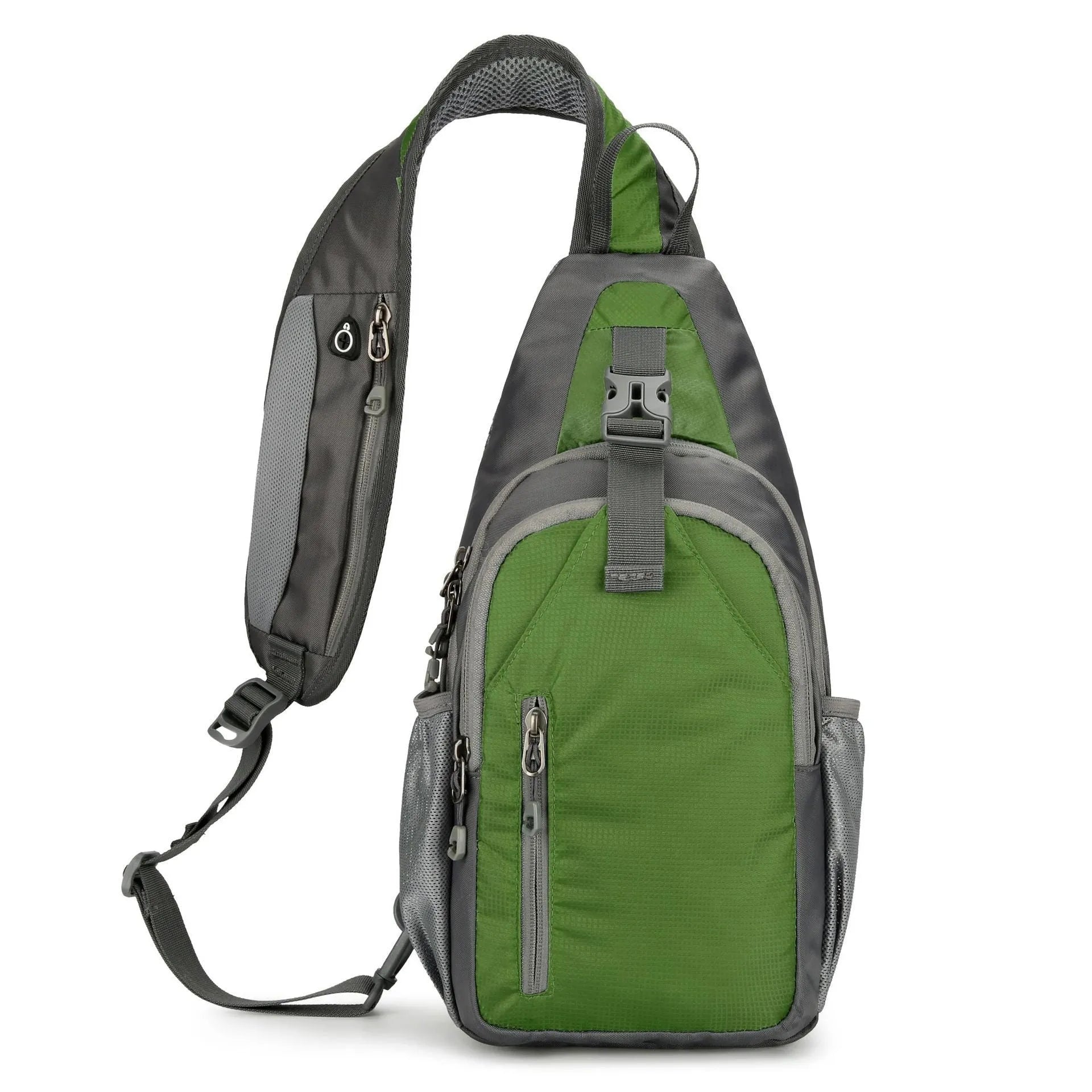 Nylon canvas crossbody chest bag in street style with contrast colour elements