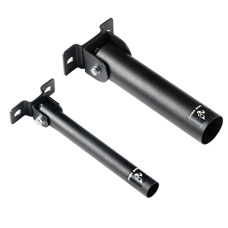 Steel wall-mounted rack with 25 tubes for storing barbells or barrels