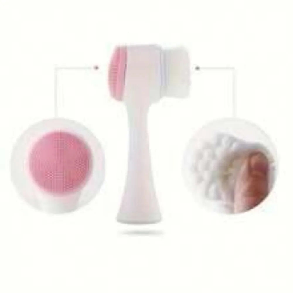 Blue pet paw brush with soft nylon bristles for gentle dog and cat grooming