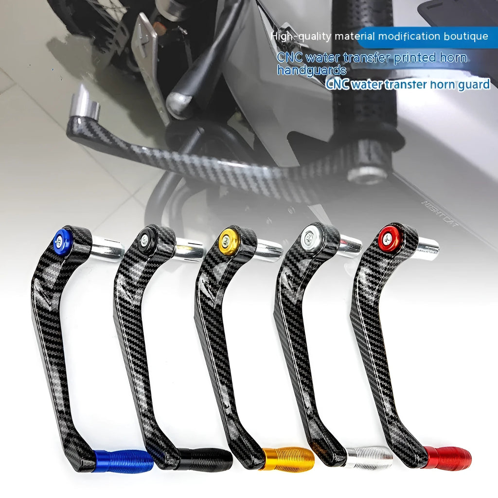 Pair of water transfer printed aluminium motorcycle hand guards in selected colour.