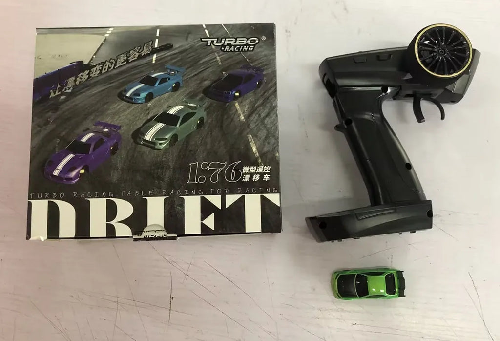Turbo Racing C64 blue remote control drift car with handle-style transmitter