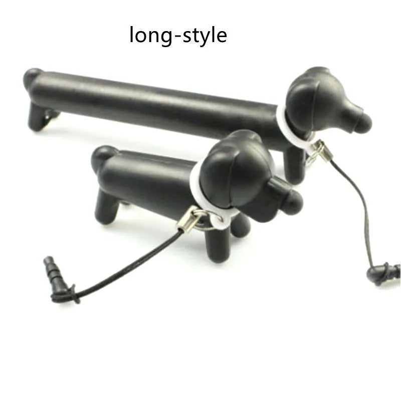 Black dog shaped touch screen stylus pen with phone holder function