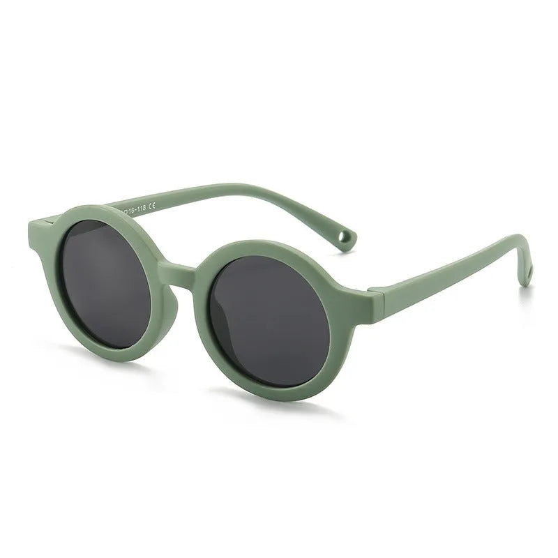 Children's round-frame polarised sunglasses with UV400 protection for 0-3 year olds