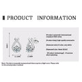 Moissanite earrings geometric circle silver electroplating gold platinum light luxury