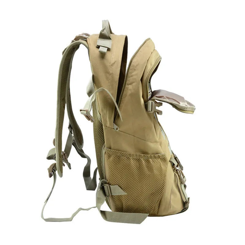 Oxford cloth mountaineering backpack with air pillow belt in tactical colour option
