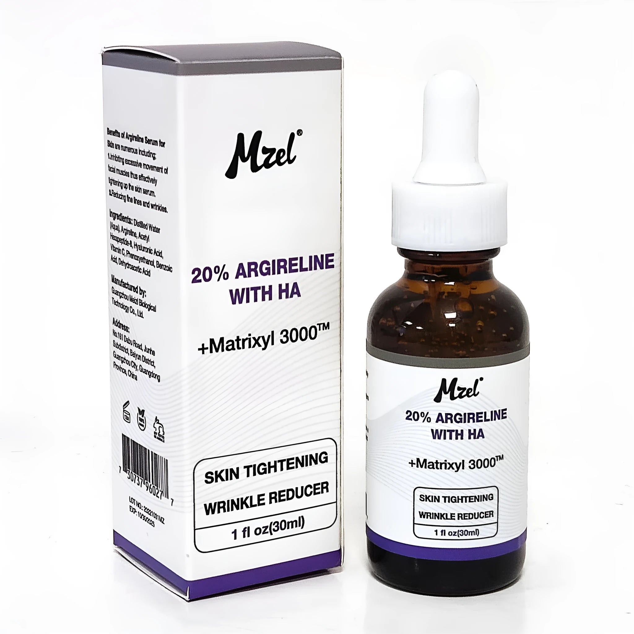 30ml bottle of six-peptide firming anti-wrinkle moisturising liquid with dropper