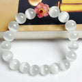 Handmade floral glass bead bracelet women's jewellery in yellow, pink, white or green colour options