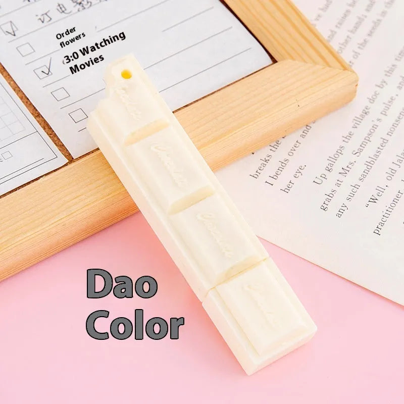 Chocolate-themed ballpoint pen with cartoon food design and 0.5mm tip in pink, beige, or brown colour