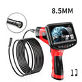 8.5mm diameter dual-lens endoscope inspection camera with flexible snake cable.