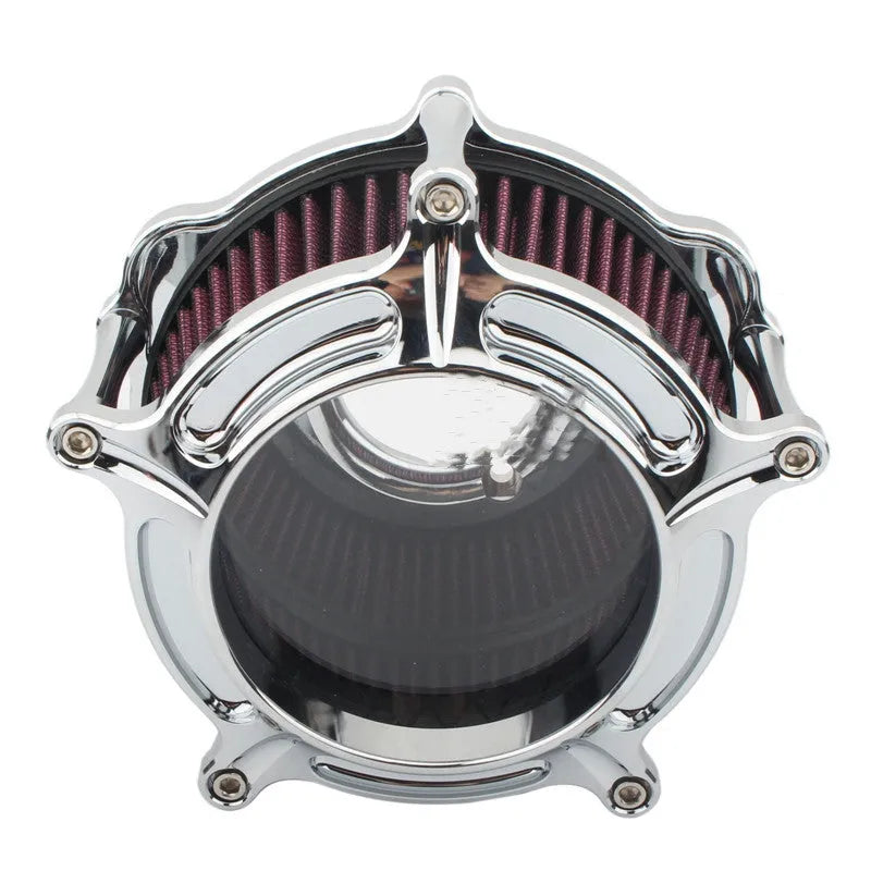 MP09-JJL aluminium air filter retrofitting accessory showing multiple colour options including black, blue and red finishes.