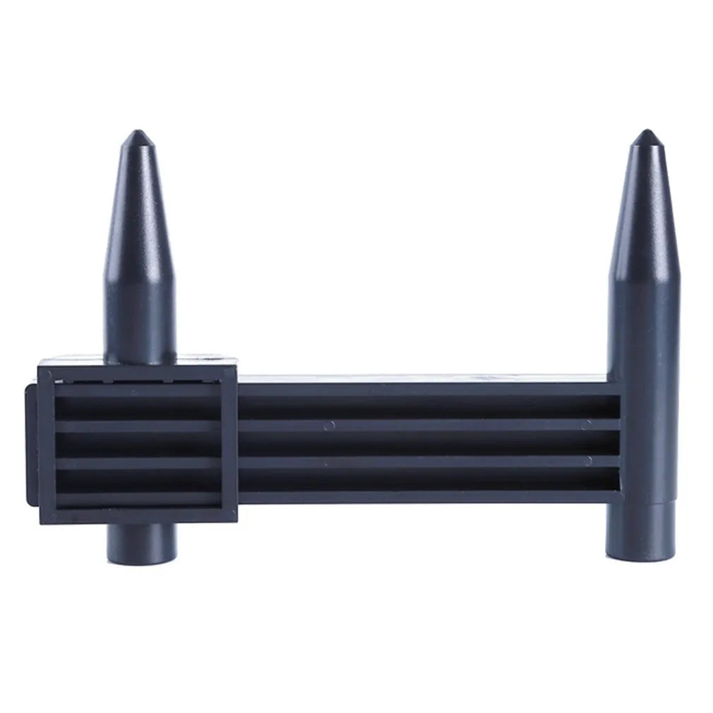 Plastic electronic digital caliper with LCD screen for measuring hole distances up to 180mm.
