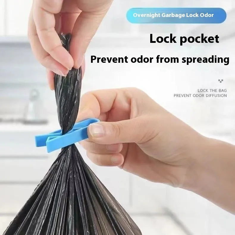 PP plastic non-slip clip for fixing bin liners to the side of a rubbish bin