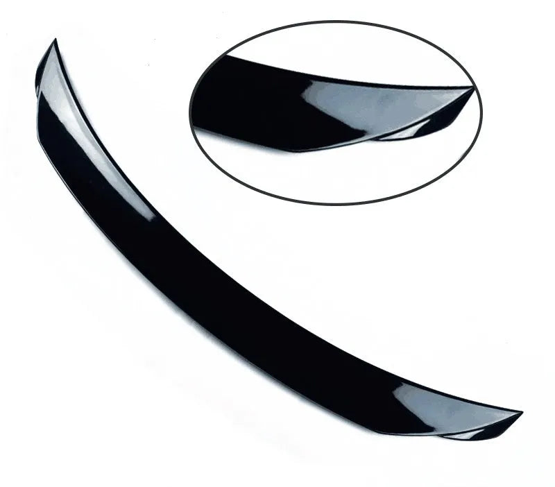 Bright black tail trim spoiler for Mazda 3 Axela Exela 2014-2021 models on rear of car