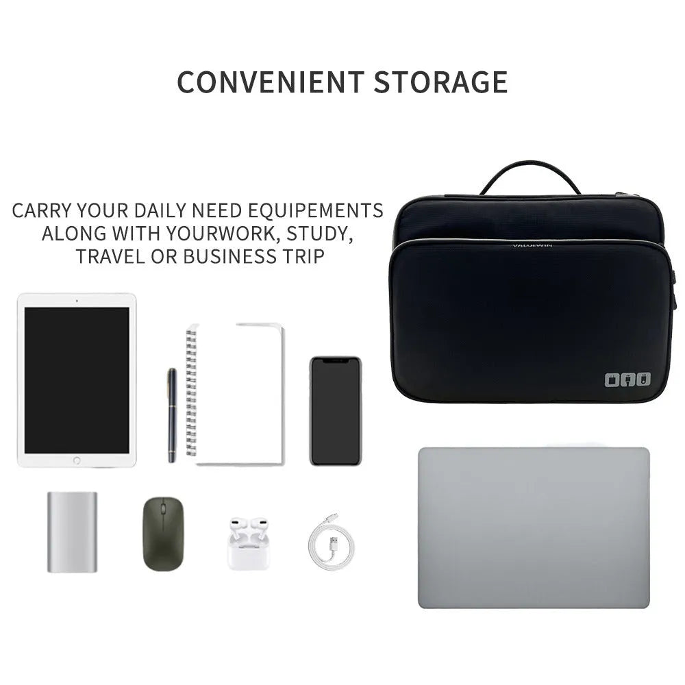 Grey three-layer polyester travel storage bag with waterproof properties for business travel organisation