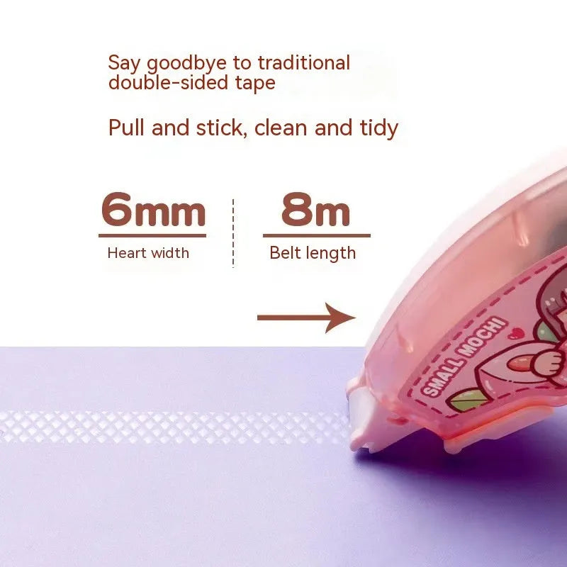Dotting glue in fruit juice colours including peach, lemon, blueberry, butter, and grape on card packaging
