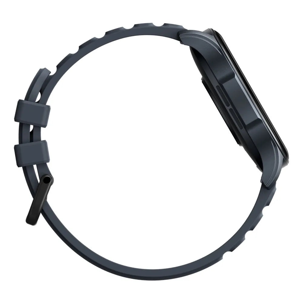 Btalk 3 Pro smart watch in blue showing AMOLED display with Bluetooth calling and health tracking functions
