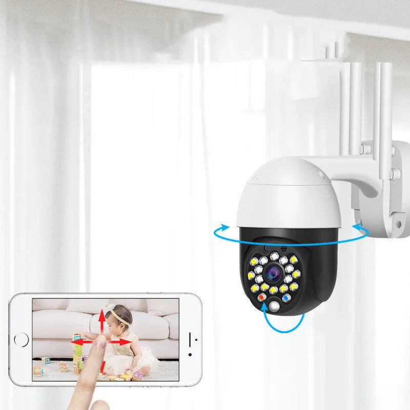 Wireless dome security camera with waterproof housing for outdoor installation