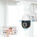 Wireless dome security camera with waterproof housing for outdoor installation