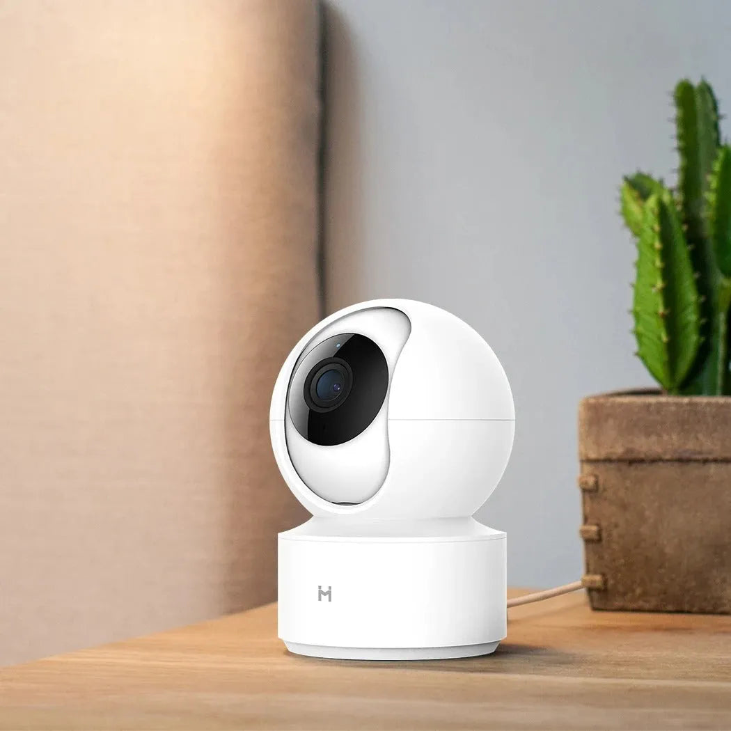 White Xiaobai smart security camera with 1080p resolution and 110-degree wide-angle lens