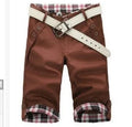 Men's 7 point casual pants in cotton skinny fit Korean style summer trousers