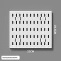 White punch-free wall wire-wrap storage rack organising cables on plain wall