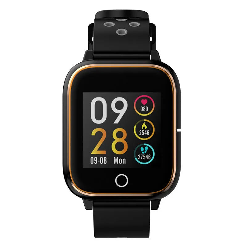M6 smart call watch with TWS headset combo in black on a silicone sports wrist strap