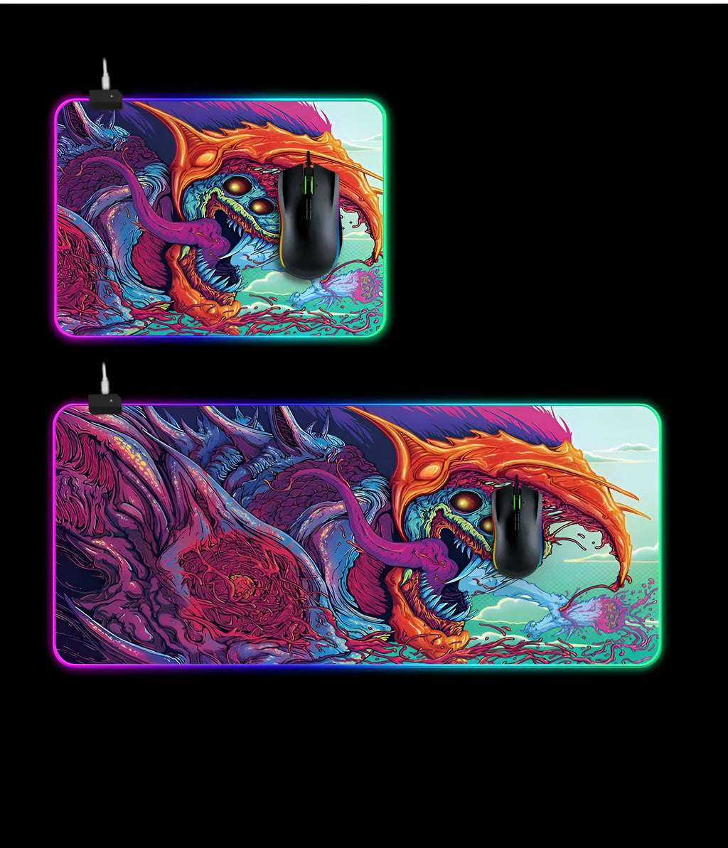 Symphony gaming light-emitting mouse pad with RGB illumination, cloth surface, 300x600x4mm size