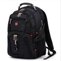 Black business computer backpack with multiple compartments for a 15 inch laptop and organisers