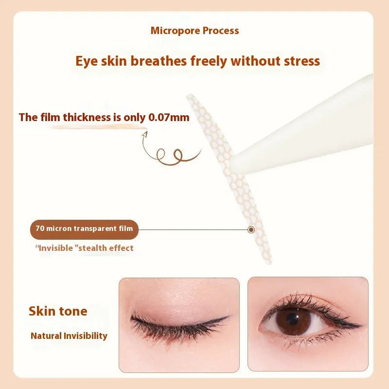 Double eyelid stickers roll with 120 lace eye tape pieces for natural eyelid enhancement