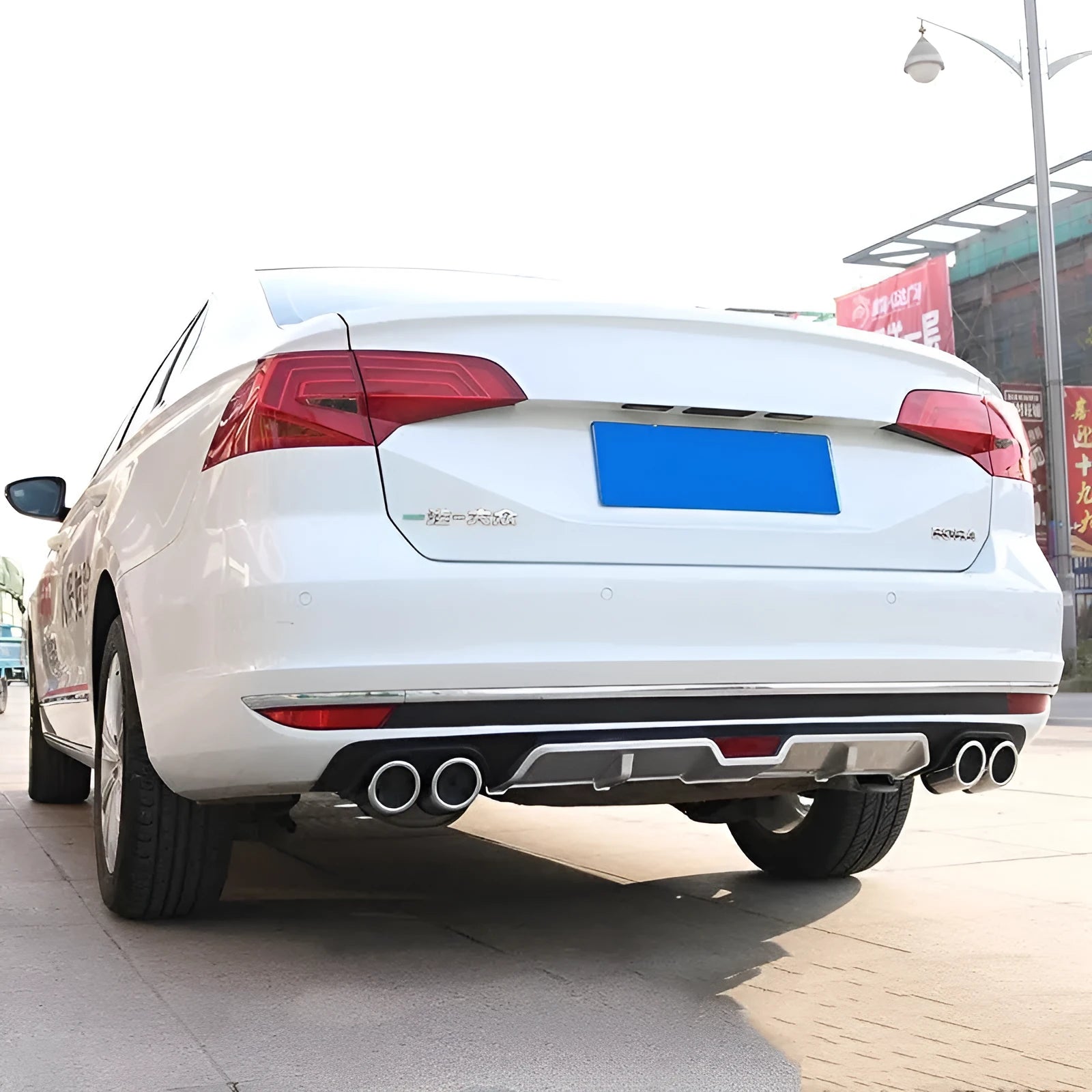Automotive rear spoiler modification accessories in black and silver black colour options