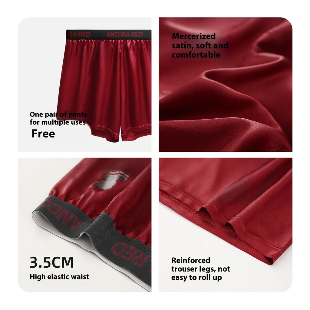 Solid colour men's polyester boxer briefs on a white background, showing the mid waist design.