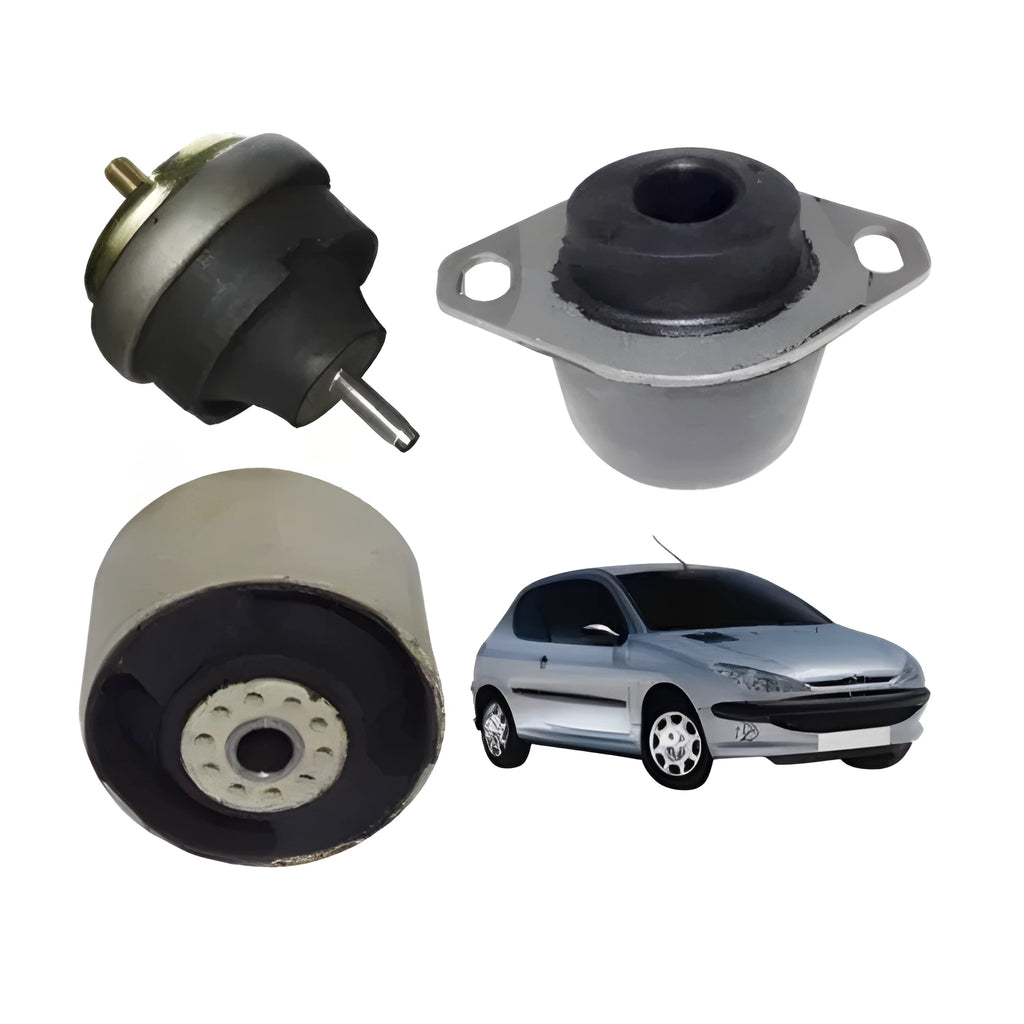 Stainless steel engine mount bracket for Peugeot 206 2003-2009, silver colour