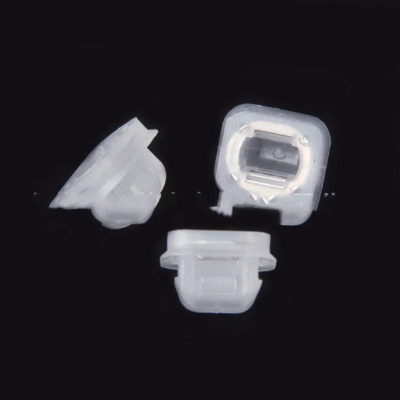 BMW E39 E38 interior trim fasteners with peach wood style finish and transparent plastic construction
