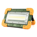 Yellow aluminium alloy 50W COB work light with 120° wide beam, IP65 waterproof, three brightness settings
